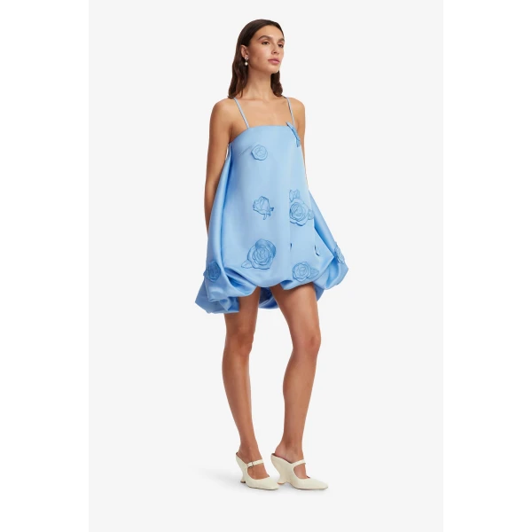 Leo Lin Patsy Appliqué Puff Mini Dress, view 4
