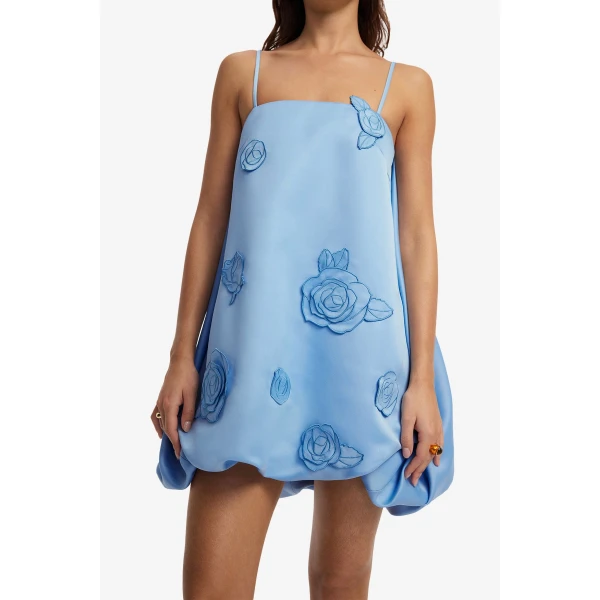 Leo Lin Patsy Appliqué Puff Mini Dress, view 6