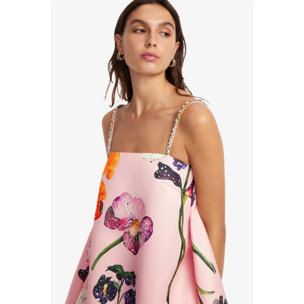 Leo Lin Patsy Embellished Puff Mini Dress, view 6