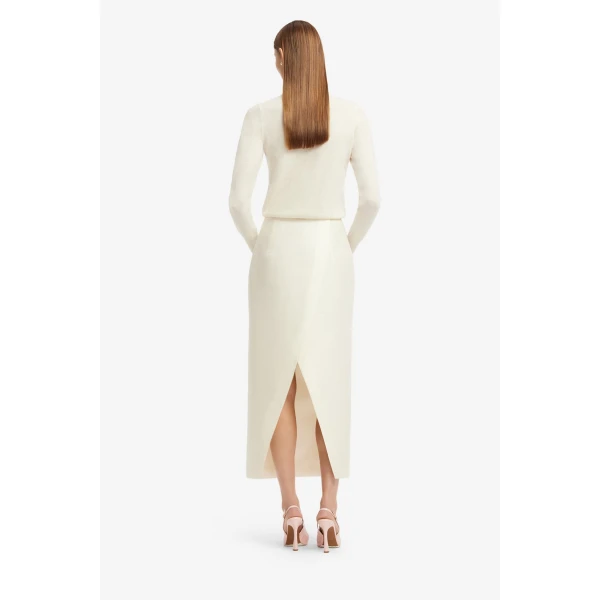 Leo Lin Quinn Embellished Wool Midi Skirt, view 5