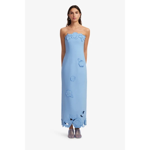 Leo Lin Rayna Appliqué Bustier Maxi Dress, view 2