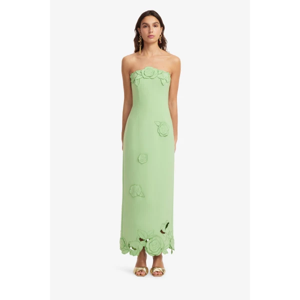 Leo Lin Rayna Appliqué Bustier Maxi Dress, view 2
