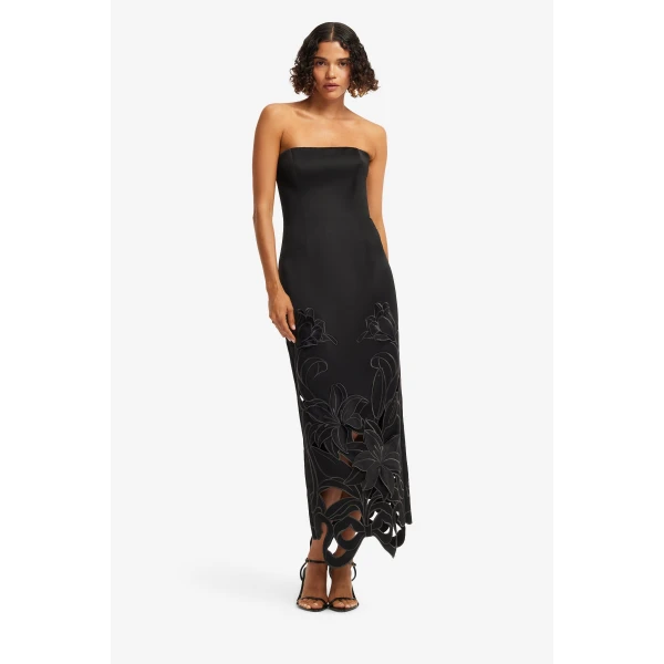 Leo Lin Rayna Appliqué Bustier Maxi Dress, view 3