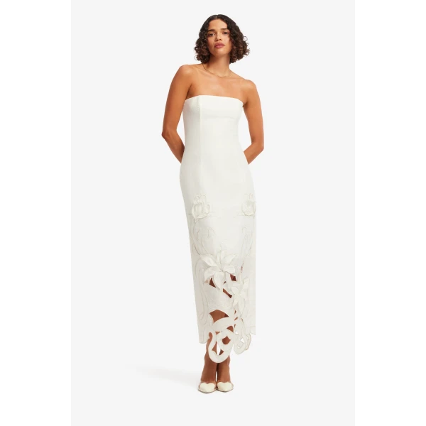 Leo Lin Rayna Appliqué Bustier Maxi Dress, view 3