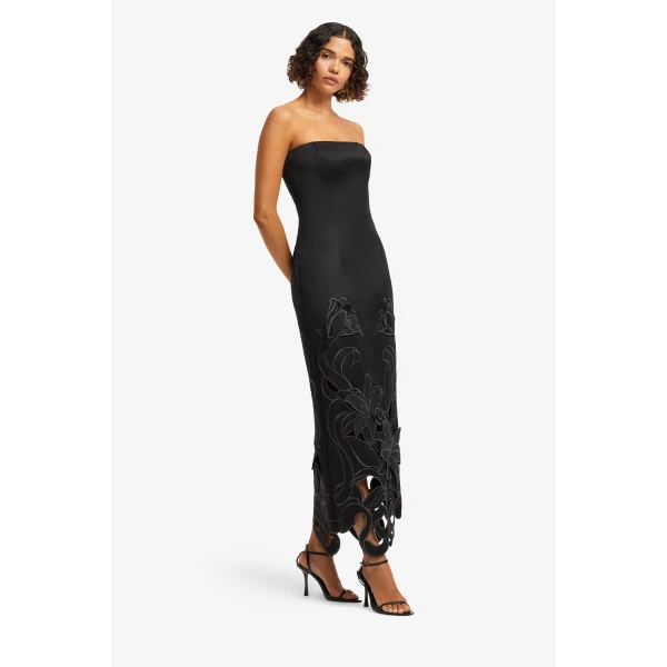 Leo Lin Rayna Appliqué Bustier Maxi Dress, view 4