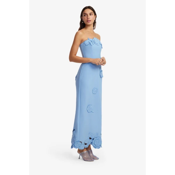 Leo Lin Rayna Appliqué Bustier Maxi Dress, view 4