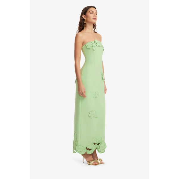 Leo Lin Rayna Appliqué Bustier Maxi Dress, view 4