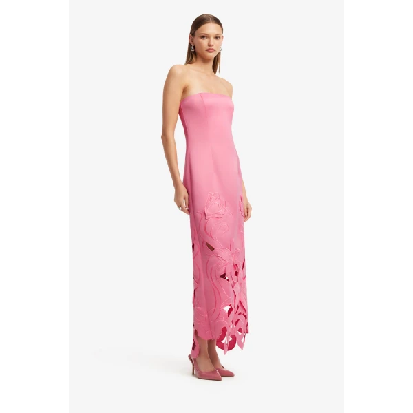 Leo Lin Rayna Appliqué Bustier Maxi Dress, view 4