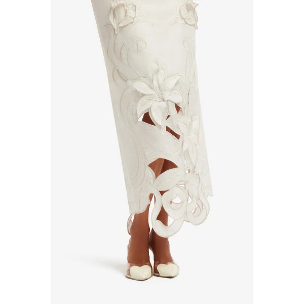 Leo Lin Rayna Appliqué Bustier Maxi Dress, view 6