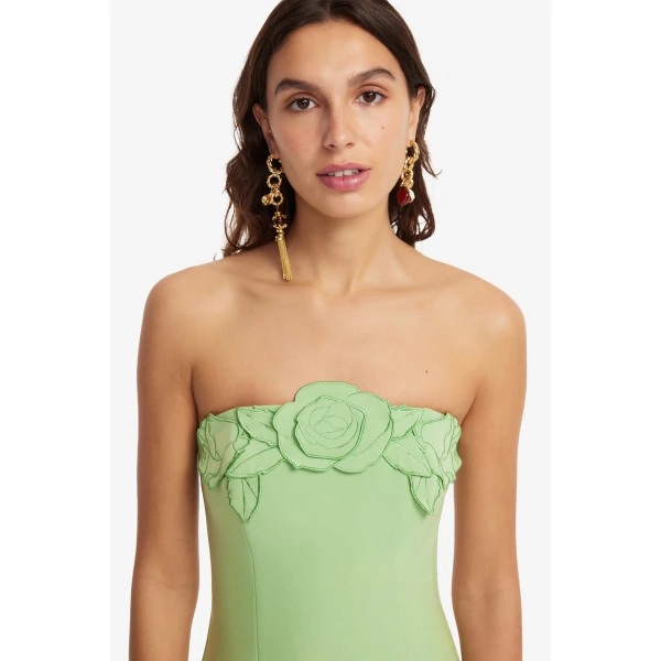 Leo Lin Rayna Appliqué Bustier Maxi Dress, view 6