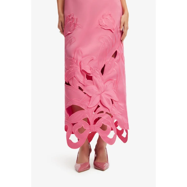 Leo Lin Rayna Appliqué Bustier Maxi Dress, view 6