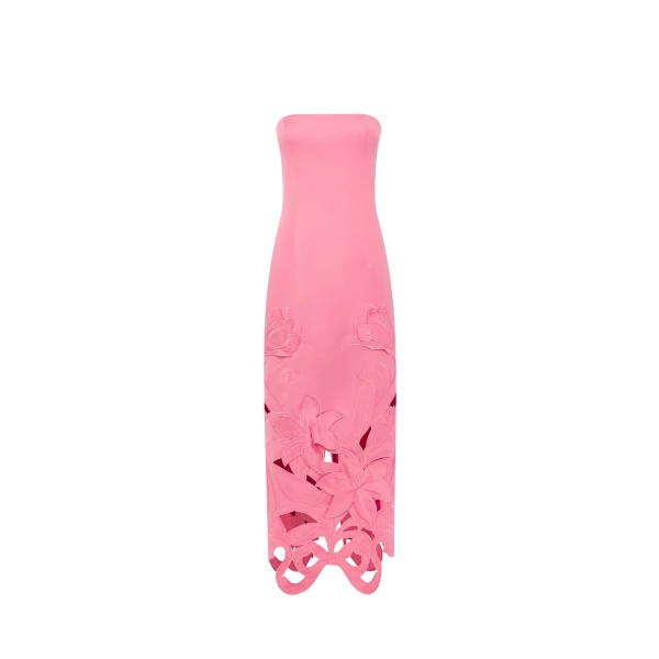 Leo Lin Rayna Appliqué Bustier Maxi Dress