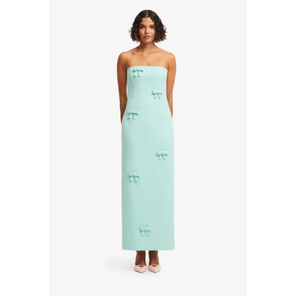 Leo Lin Rayna Bow Bustier Maxi Dress, view 2
