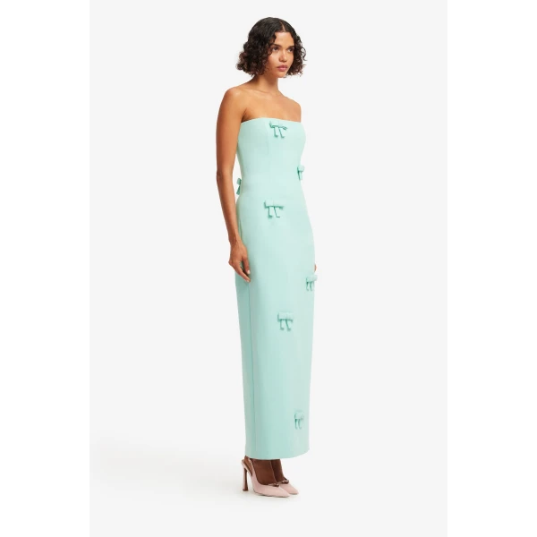 Leo Lin Rayna Bow Bustier Maxi Dress, view 4