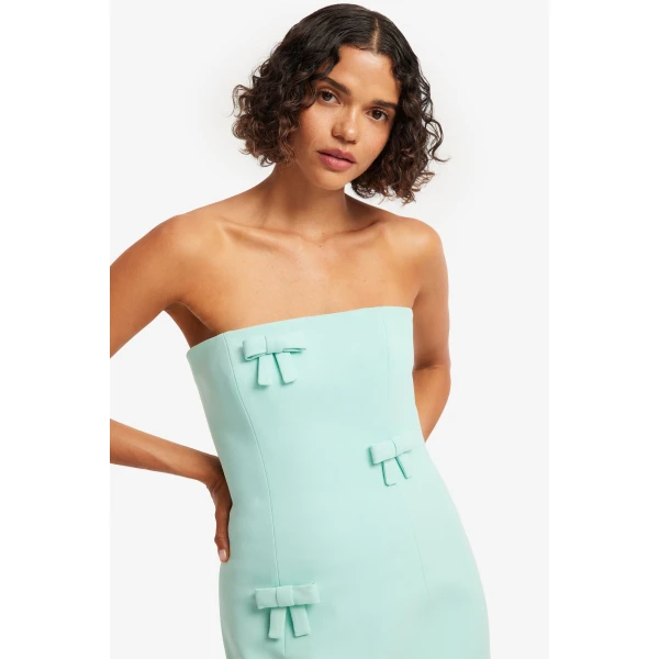 Leo Lin Rayna Bow Bustier Maxi Dress, view 6