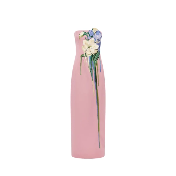 Leo Lin Rayna Embroidered Bustier Maxi Dress