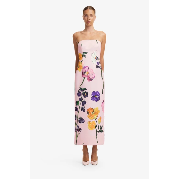 Leo Lin Rayna Printed Bustier Maxi Dress, view 2