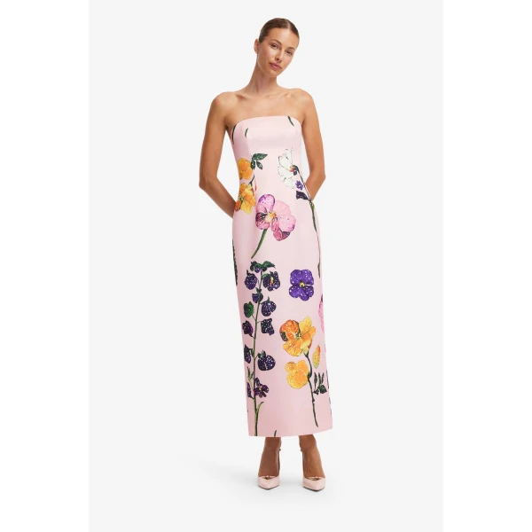 Leo Lin Rayna Printed Bustier Maxi Dress, view 3