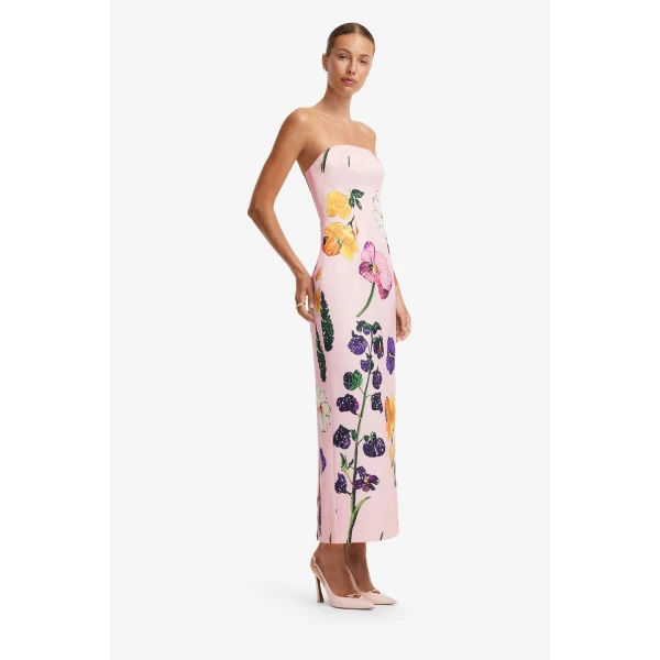 Leo Lin Rayna Printed Bustier Maxi Dress, view 4