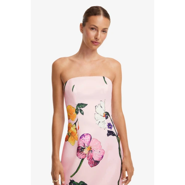 Leo Lin Rayna Printed Bustier Maxi Dress, view 6