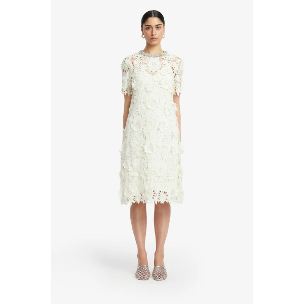 Leo Lin Sheridan Embellished Lace Midi Dress, view 2