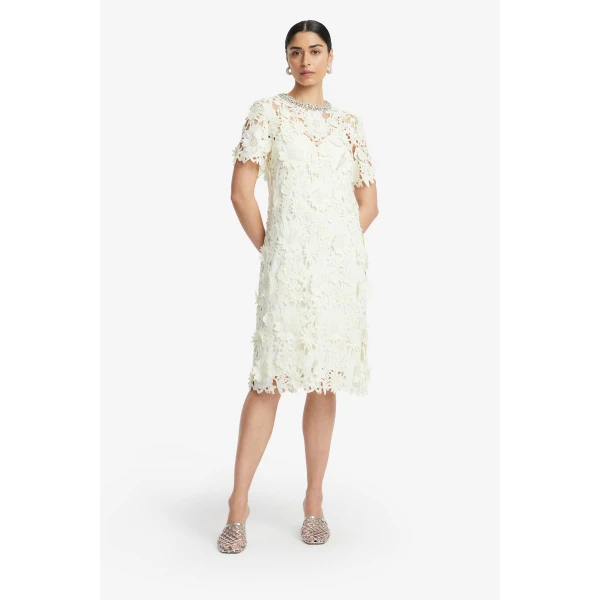 Leo Lin Sheridan Embellished Lace Midi Dress, view 3