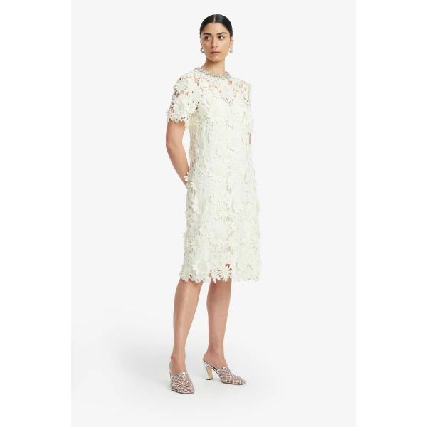Leo Lin Sheridan Embellished Lace Midi Dress, view 4