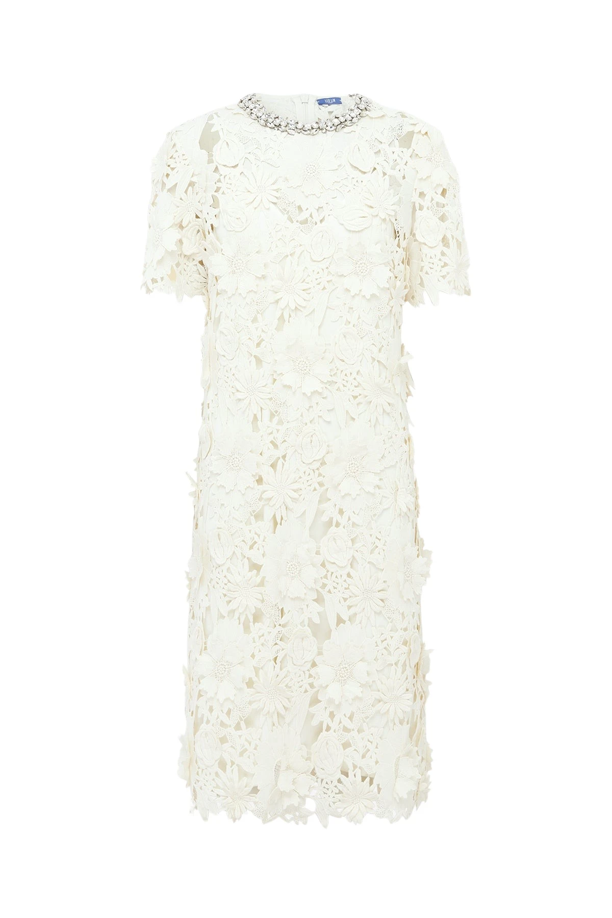 Leo Lin Sheridan Embellished Lace Midi Dress