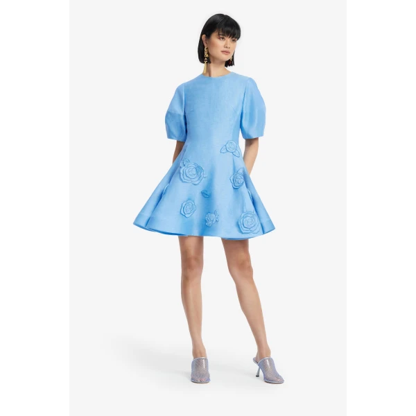 Leo Lin Simona Appliqué Mini Dress, view 3