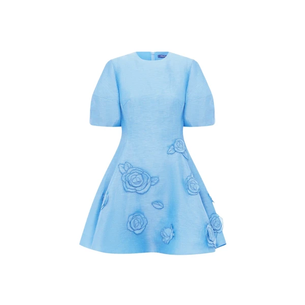 Leo Lin Simona Appliqué Mini Dress  - Leo Lin Dress - Australian Luxury Fashion - Shop at Luxury Shoes 