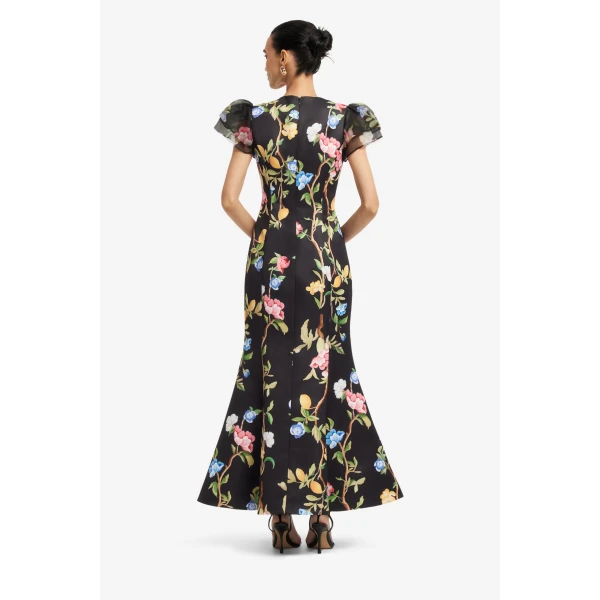 Leo Lin Sofia Embellished Puff Sleeve Maxi Dress, view 5