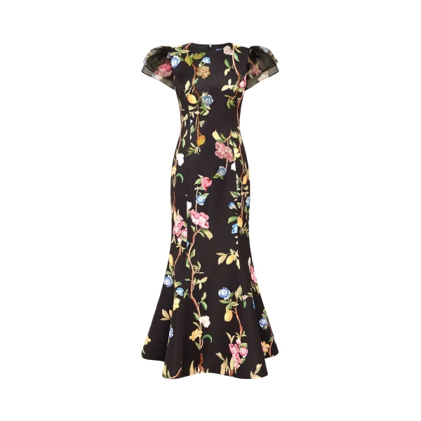 Leo Lin Sofia Embellished Puff Sleeve Maxi Dress  - Leo Lin Dress - Australian Luxury Fashion - Shop at Luxury Shoes 