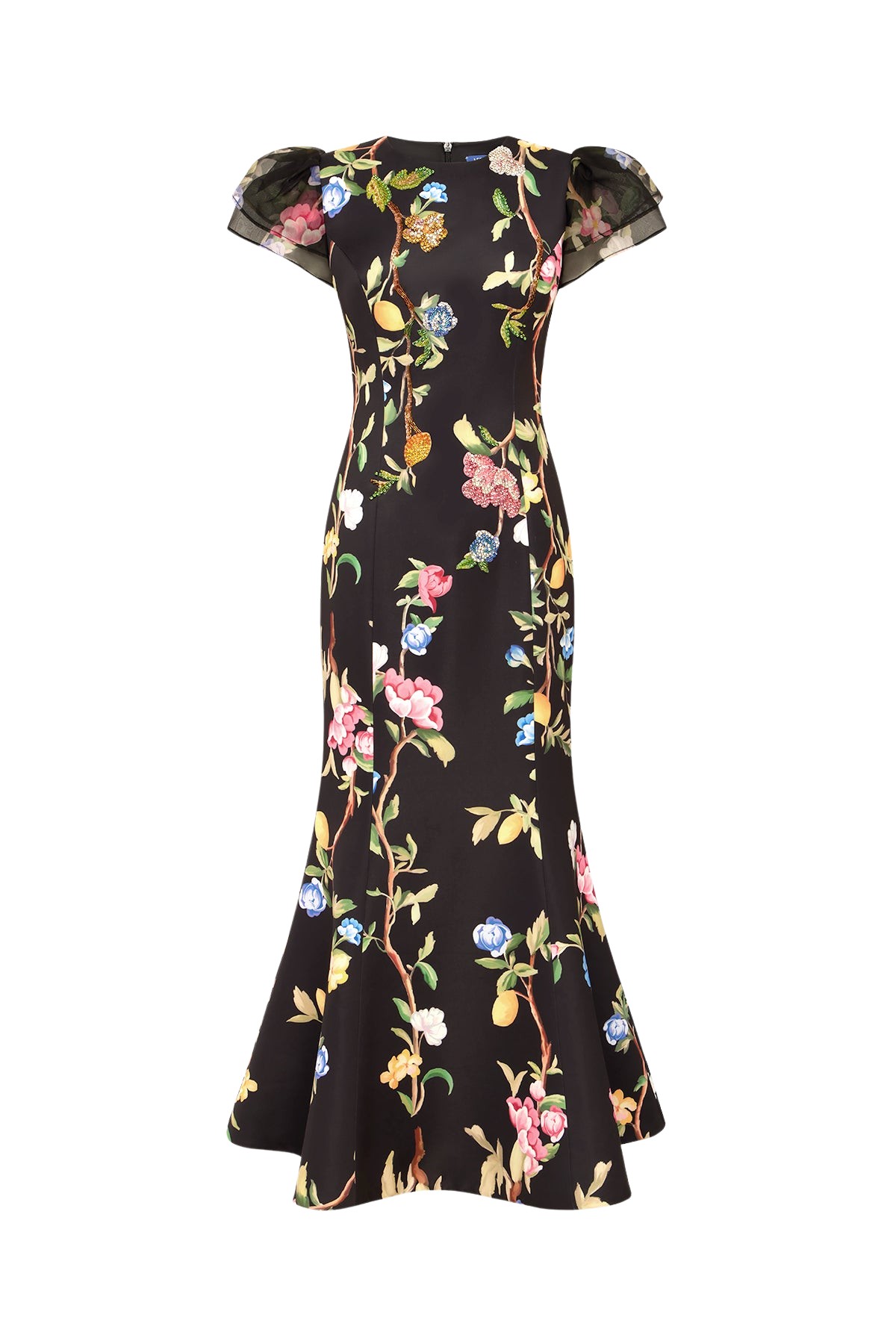 Leo Lin Sofia Embellished Puff Sleeve Maxi Dress  - Leo Lin Dress - Australian Luxury Fashion - Shop at Luxury Shoes 
