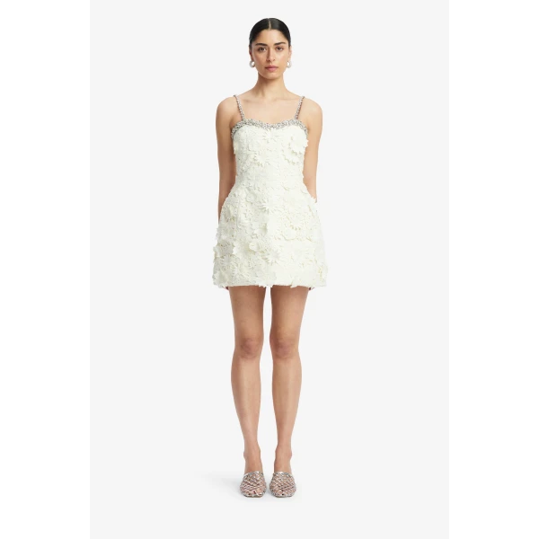 Leo Lin Sophia Embellished Lace Mini Dress, view 2