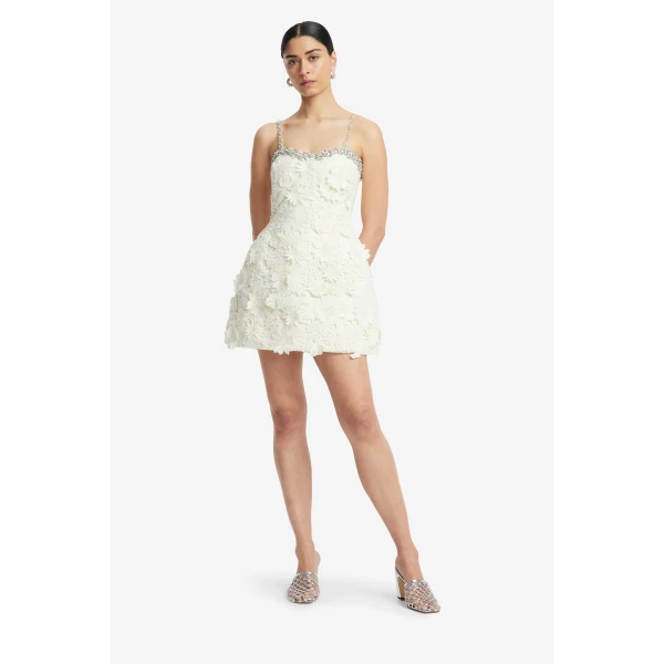 Leo Lin Sophia Embellished Lace Mini Dress, view 3