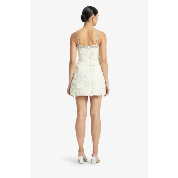Leo Lin Sophia Embellished Lace Mini Dress, view 5