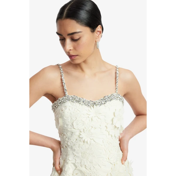 Leo Lin Sophia Embellished Lace Mini Dress, view 6