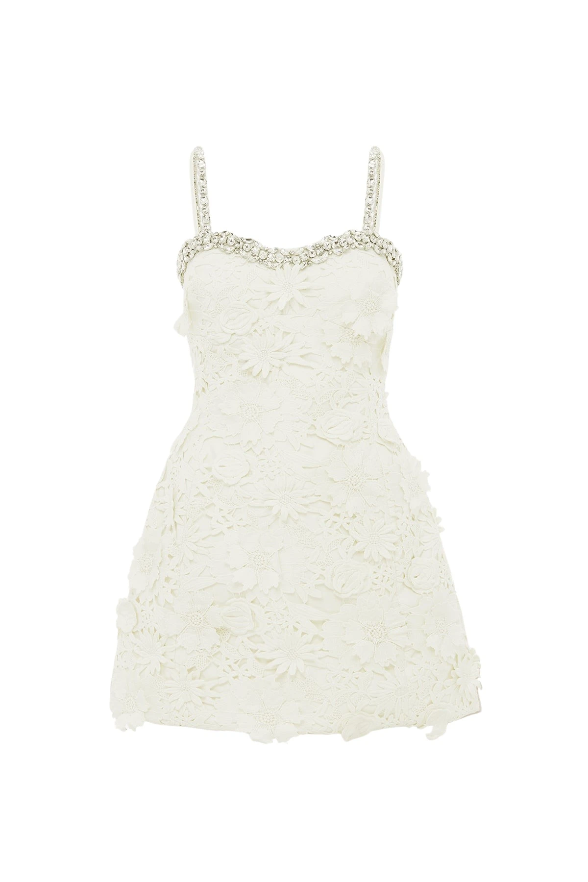 Leo Lin Sophia Embellished Lace Mini Dress