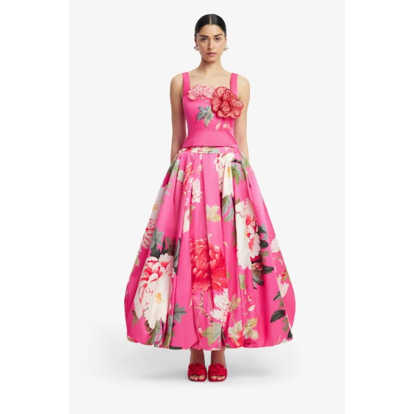 Leo Lin Victoria Puff Maxi Skirt, view 2