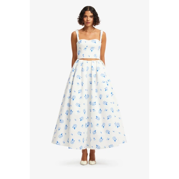 Leo Lin Victoria Puff Maxi Skirt, view 2