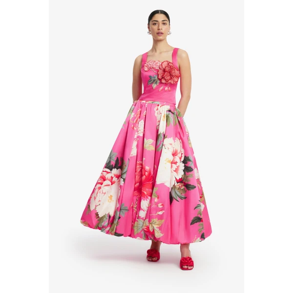Leo Lin Victoria Puff Maxi Skirt, view 3