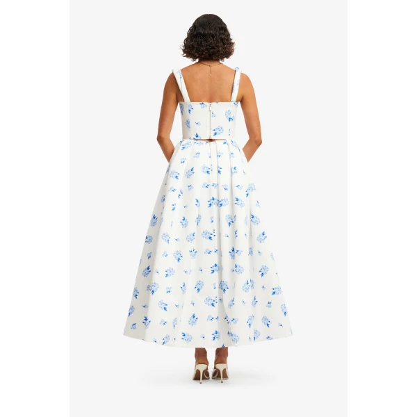 Leo Lin Victoria Puff Maxi Skirt, view 5