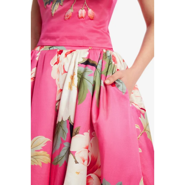 Leo Lin Victoria Puff Maxi Skirt, view 6