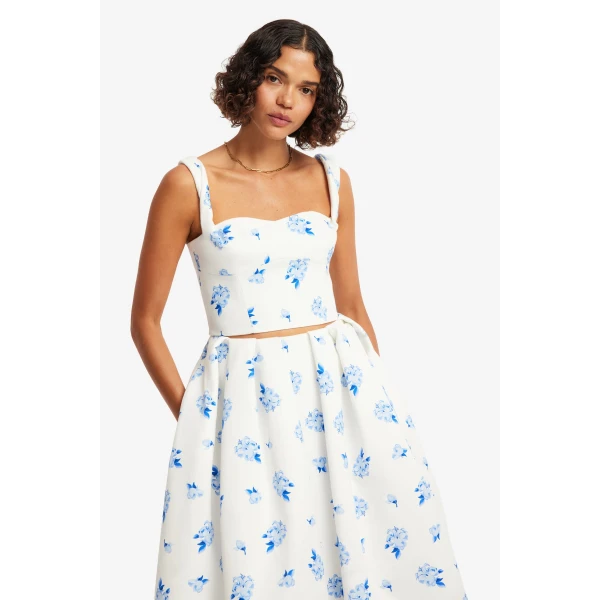Leo Lin Victoria Puff Maxi Skirt, view 6