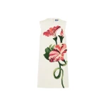 Leo Lin Yvonne Appliqué Floral Mini Dress