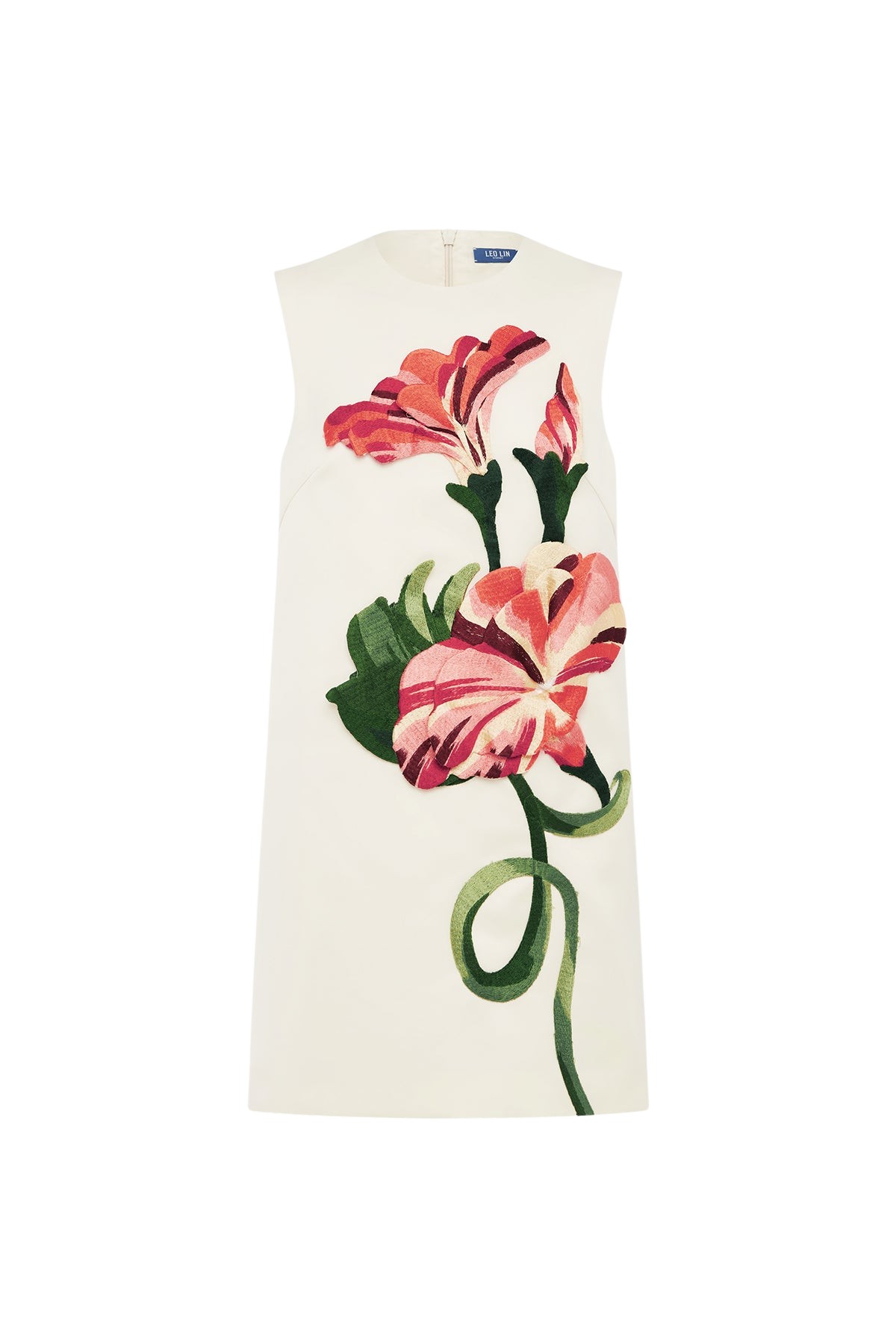 Leo Lin Yvonne Appliqué Floral Mini Dress  - Leo Lin Dress - Australian Luxury Fashion - Shop at Luxury Shoes 