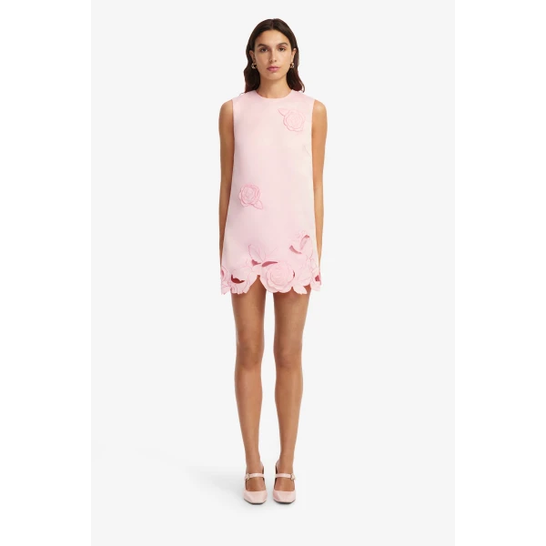 Leo Lin Yvonne Appliqué Mini Dress, view 2