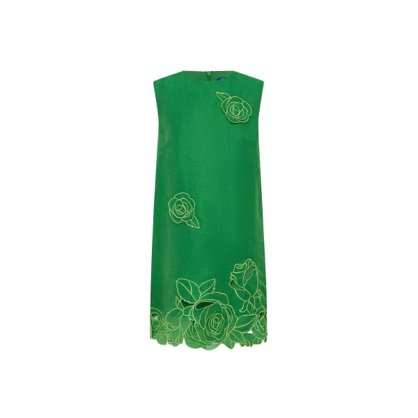 Leo Lin Yvonne Appliqué Mini Dress