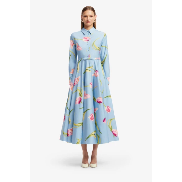 Leo Lin Zara Shirt Midi Dress, view 2