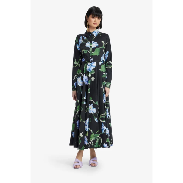 Leo Lin Zara Shirt Midi Dress, view 3